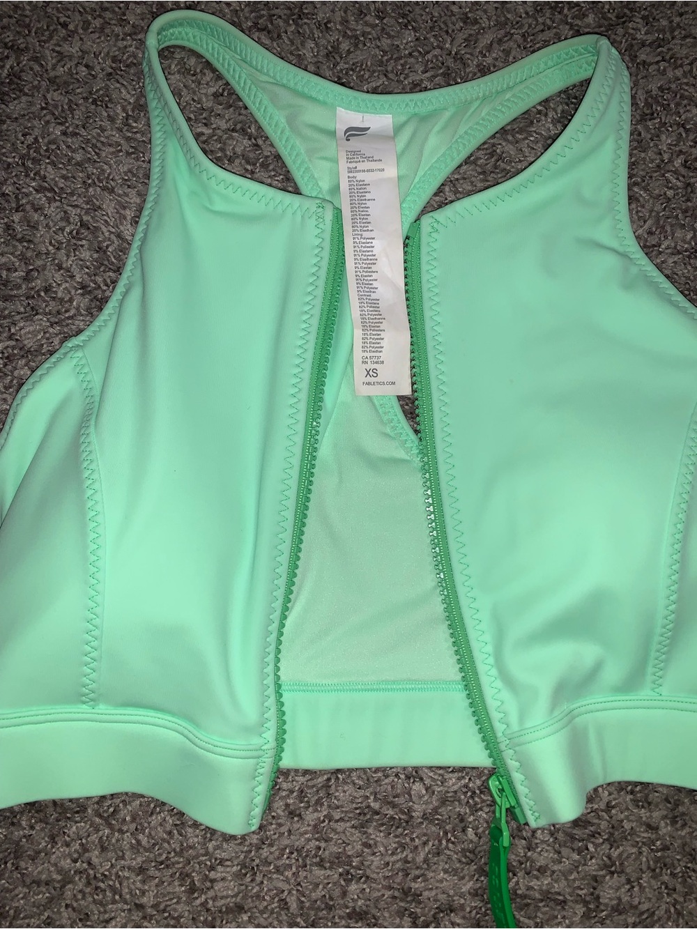 Fabletics Zip-Front Racerback Shaping Swim Set - Picture 11 of 13